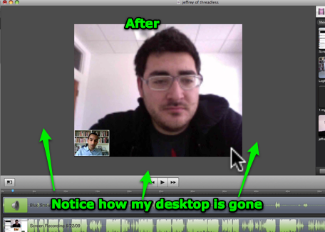 after clearing desktop