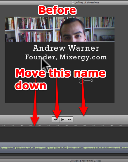 move name down