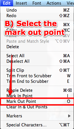 select mark out