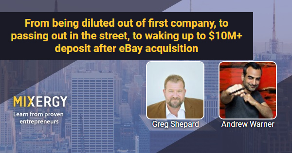 From being diluted out of first company, to passing out in the street ...