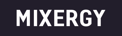One color Mixergy logo knockout