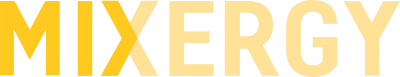 Secondary Mixergy logo orange on transparent background